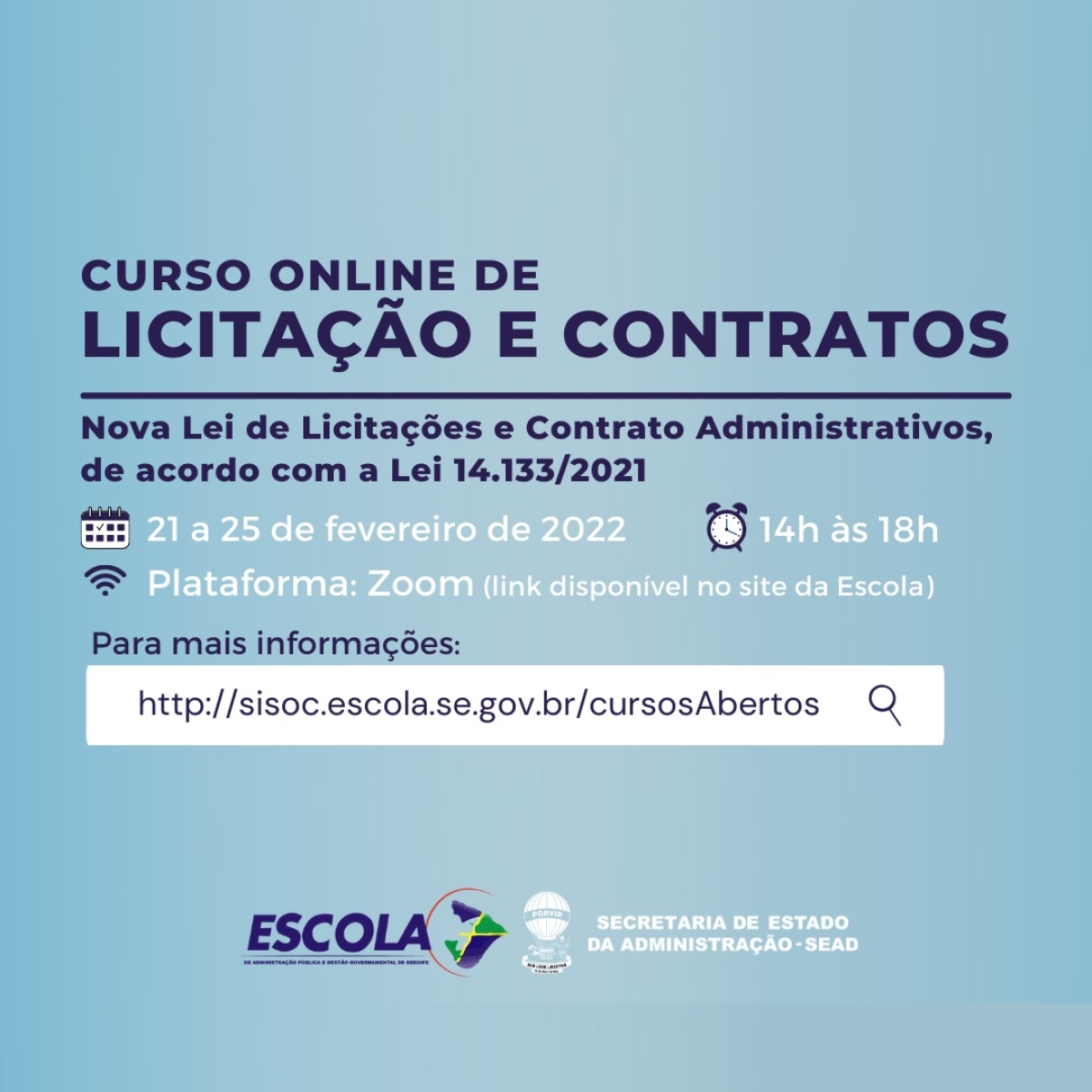 Sead abre última turma para o curso de Licitações e Contratos (Imagem: Divulgação/ Sead/SE)