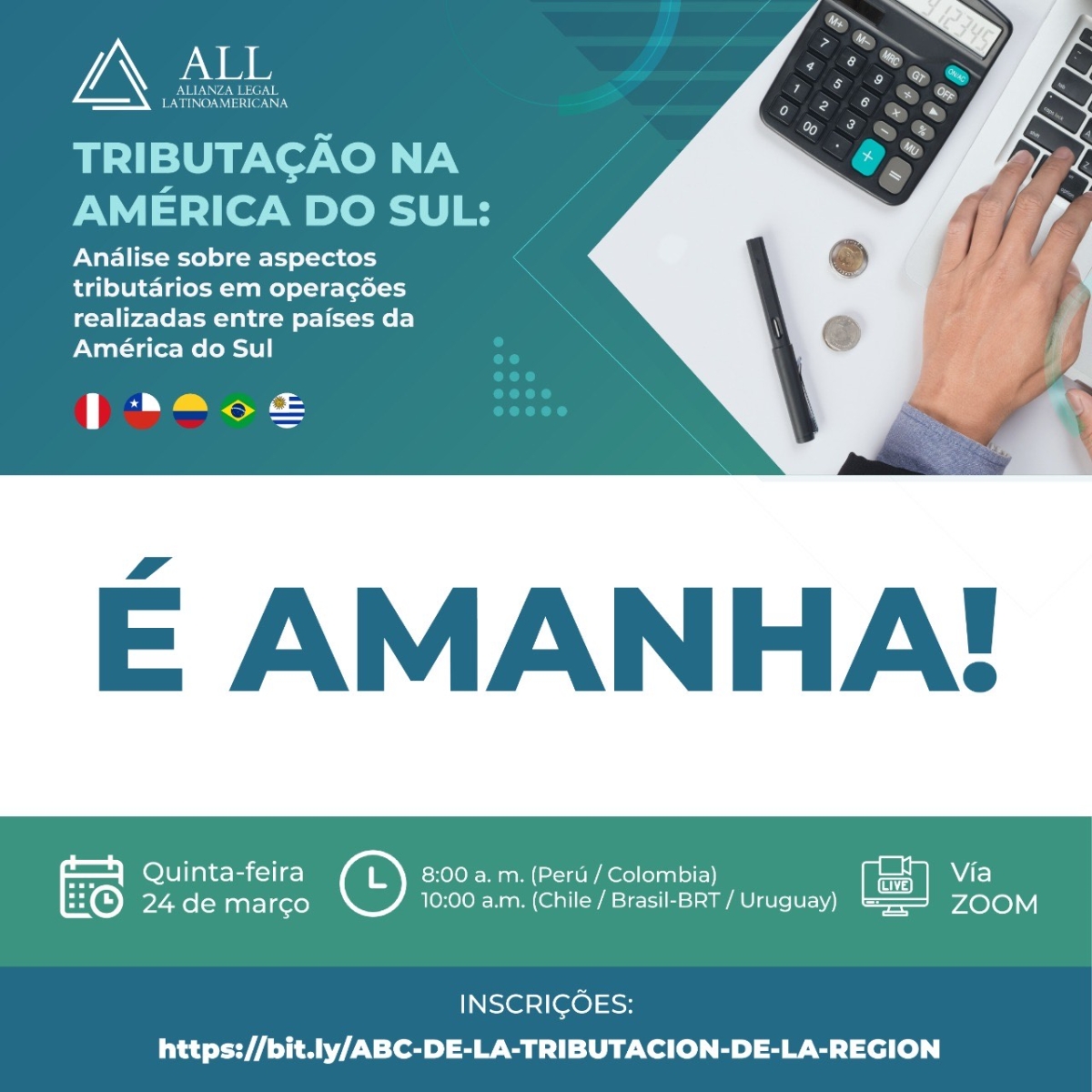 Tributação na América do Sul é tema de webinar promovido por Nelson Wilians Advogados e escritórios internacionais (Imagem: Divulgação)