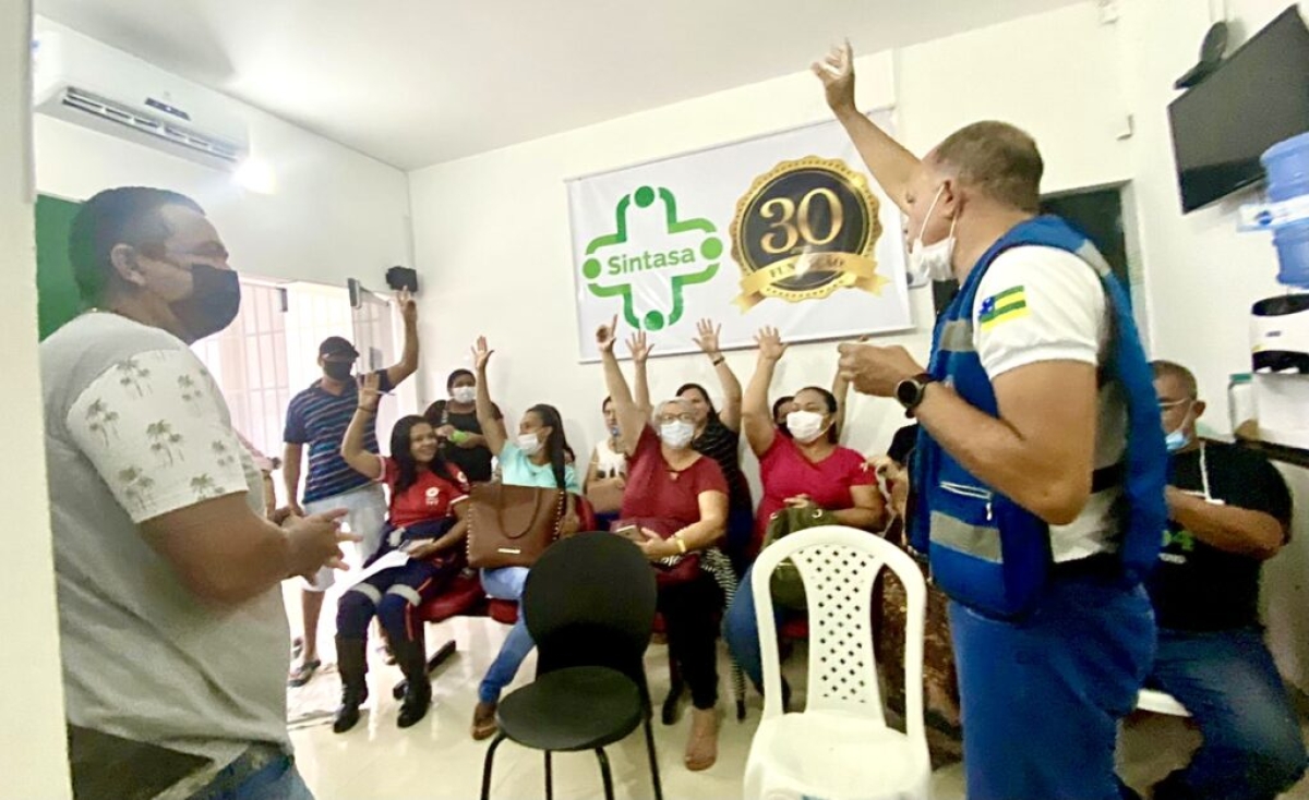Trabalhadores da Saúde aprovam proposta da FHS em relação ao reajuste salarial que variará de 22% a 27,37% (Foto: Sintasa/SE)
