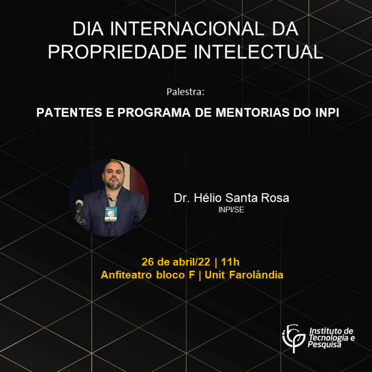 Propriedade Intelectual é tema de palestra no ITP - Imagem: ITP