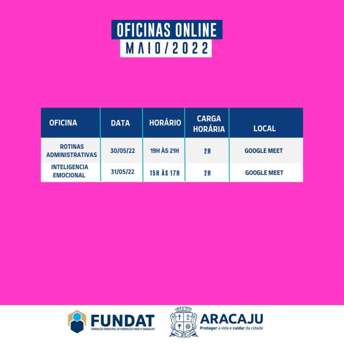 Arte: Ascom Fundat Aracaju