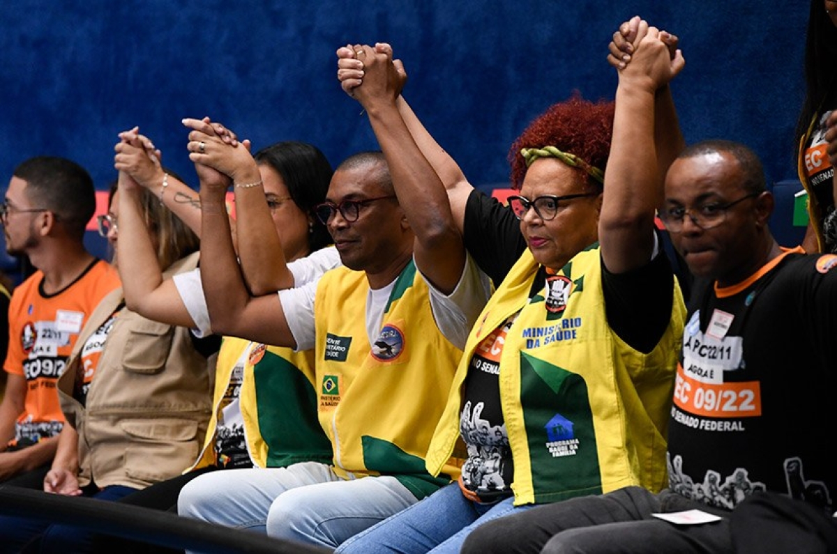 Proposta tramitou por 11 anos no Congresso e foi acompanhada por grande mobilização de agentes comunitários, tanto na CCJ quanto no Plenário. Vai à promulgação - Foto: Jefferson Rudy | Agência Senado