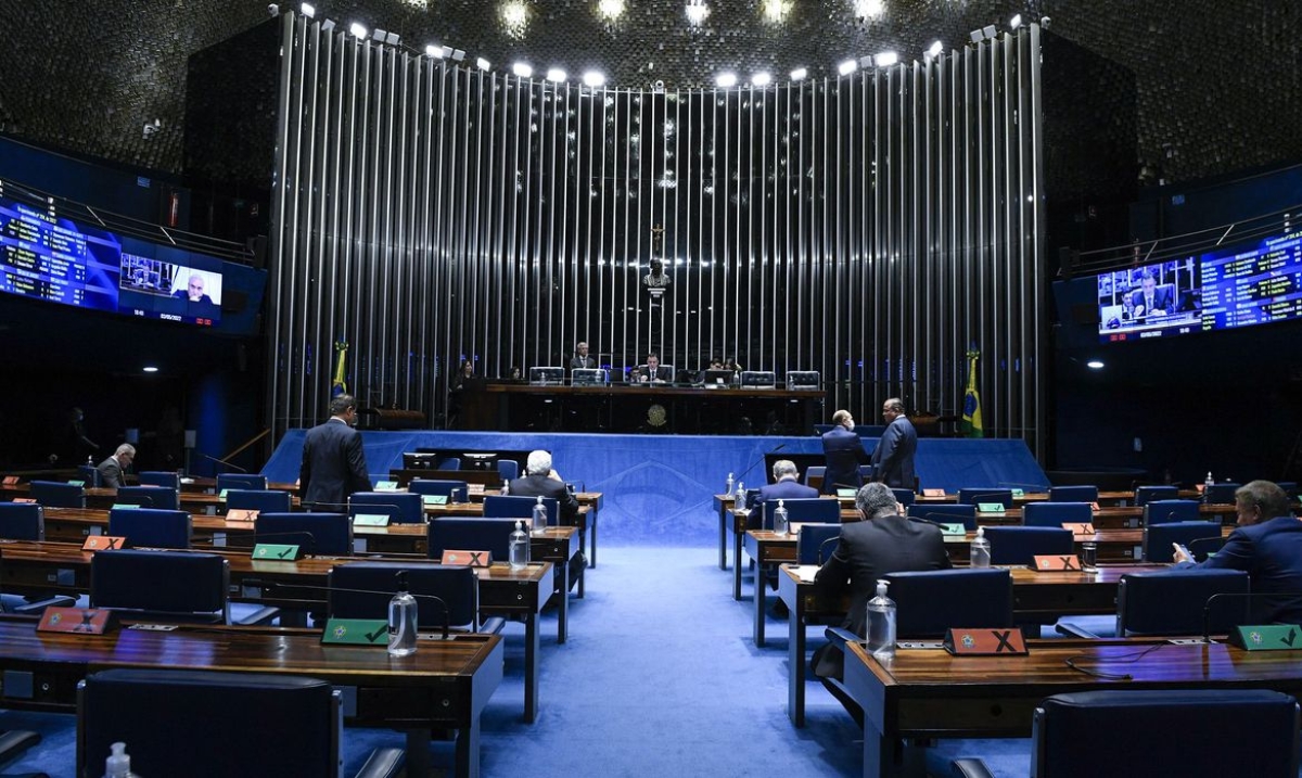 Plenário do Senado Federal durante sessão deliberativa ordinária semipresencial - Foto: Roque de Sá | Agência Senado