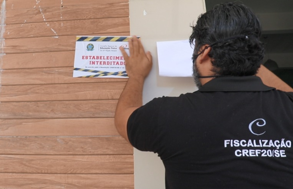 Seis academias interditadas e 51 pessoas flagradas por exercício ilegal da profissão no primeiro semestre de 2022 - Foto: CREF20/SE
