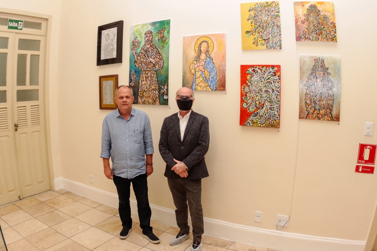 Visita de Belivaldo Chagas a? exposiça?o de Arivaldo Chagas no Palácio Museu Olímpio Campos - Foto: Mário Sousa