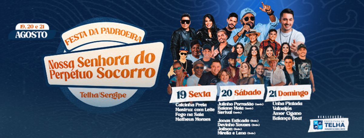 Prefeitura de Telha lança programação da Festa da Padroeira - Imagem: Divulgação | Prefeitura de Aracaju