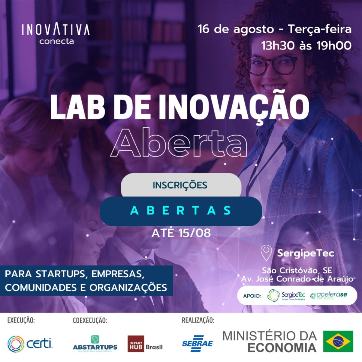 Lab de Inovação Aberta "InovAtiva Conecta" - Imagem: Divulgação