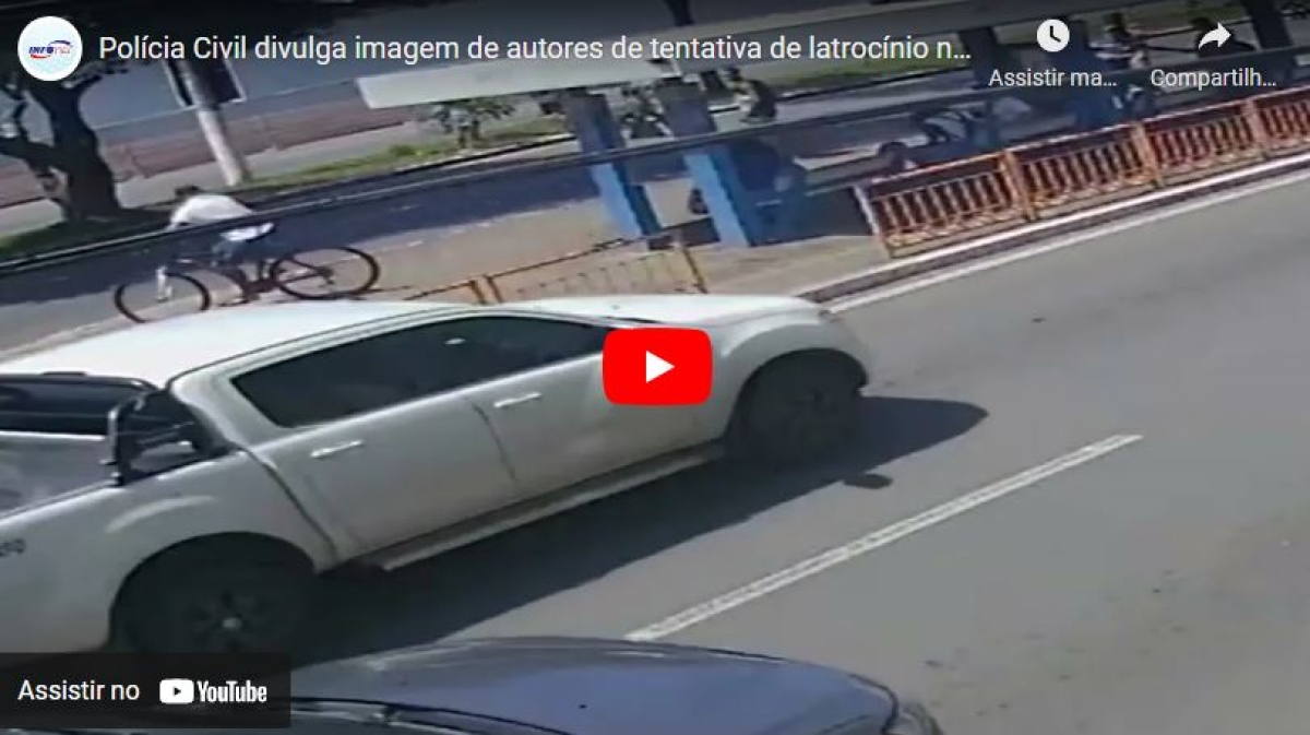 Polícia divulga imagem de assalto no Centro de Aracaju - Imagem: Reprodução de vídeo | Portal Infonet
