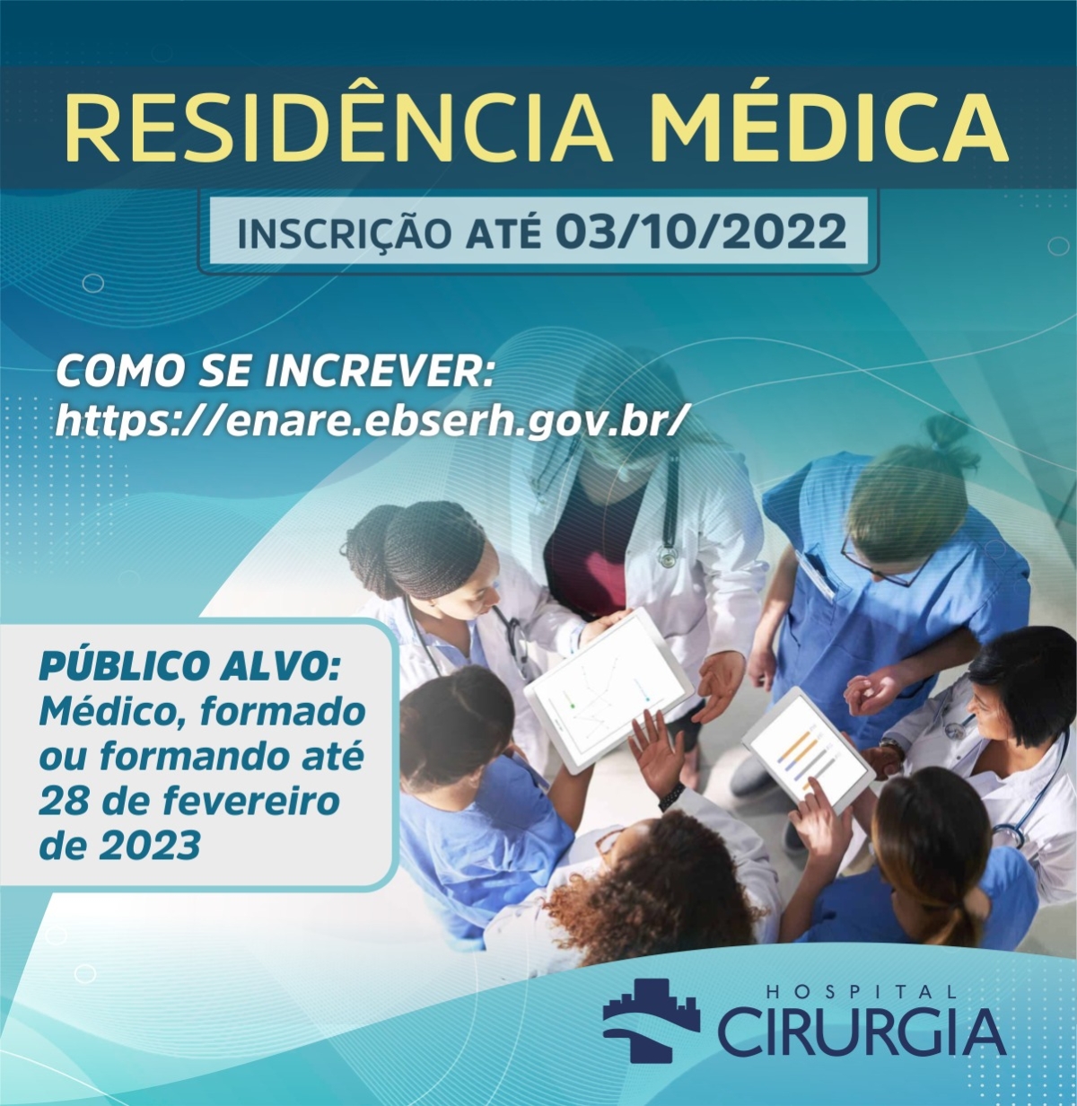 Hospital de Cirurgia divulga Processo Seletivo para Residência Médica e Multiprofissional 2023 - Imagem: Divulgação | Hospital de Cirurgia