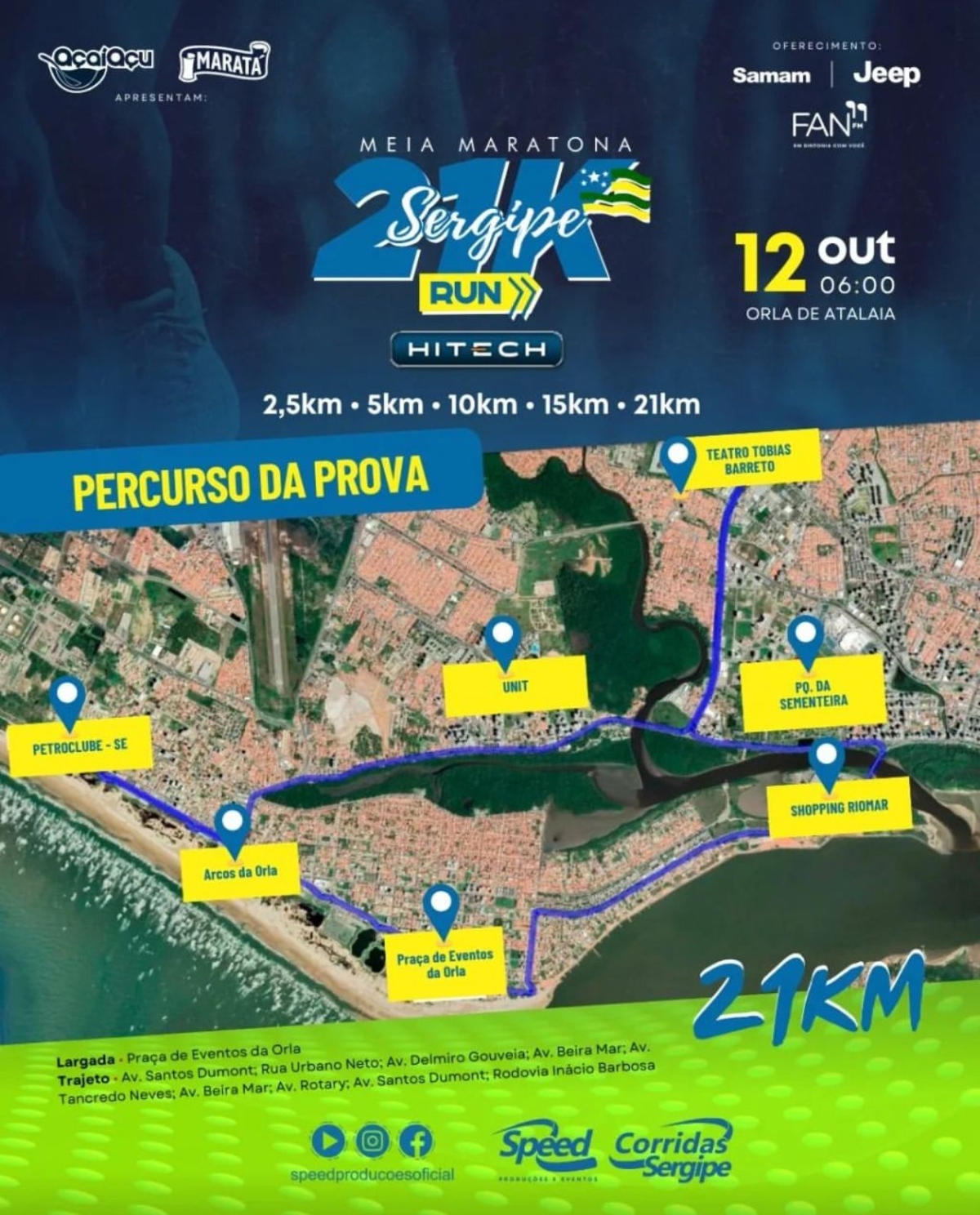 Meia Maratona 21k Sergipe Run Hitech - Imagem: Divulgação