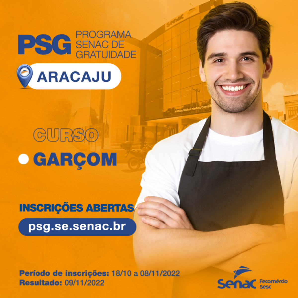 Senac abre inscrições para 15 vagas em curso gratuito de qualificação em Aracaju - Imagem: Divulgação