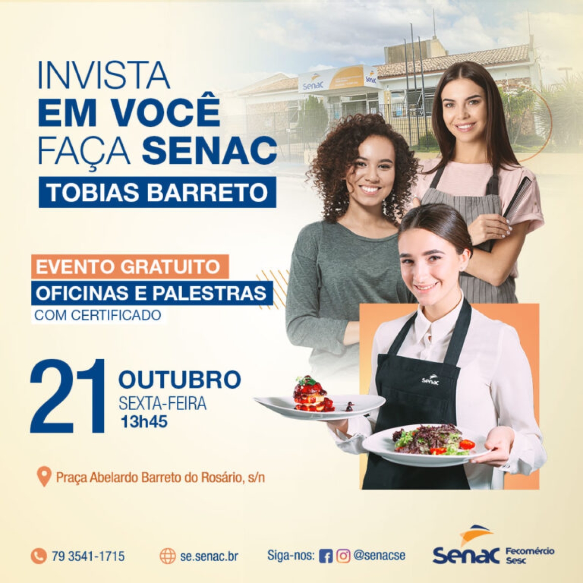Invista em Você: palestras e minicursos acontecem em Tobias Barreto na sexta, 21/10 - Imagem: Divulgação | Senac/SE