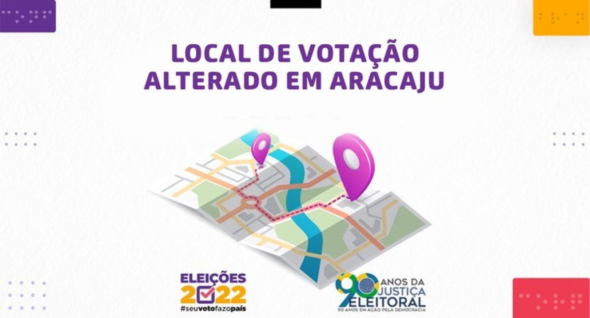 Mudança de local de votação em Aracaju - Imagem: TRE/SE