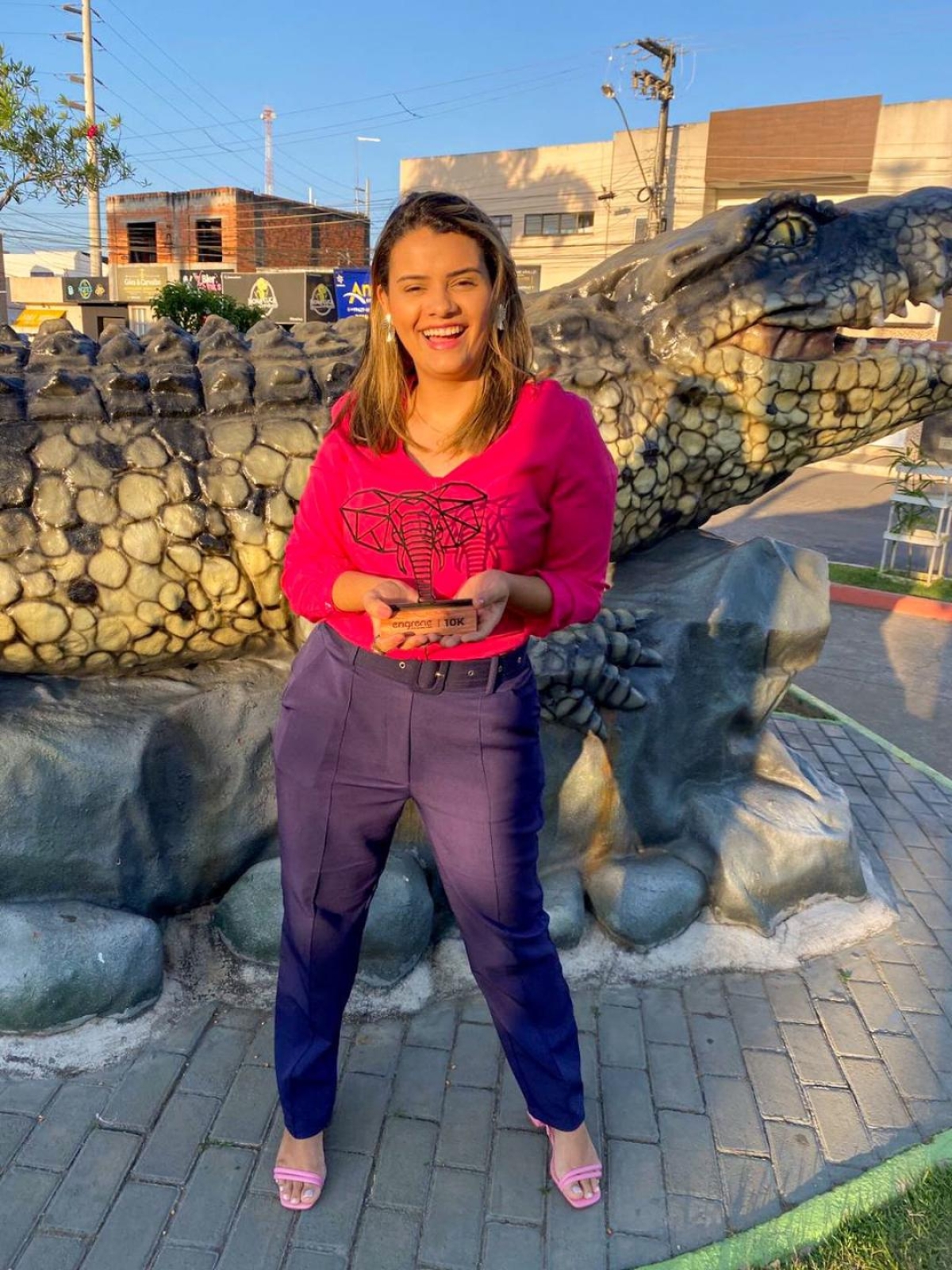 Cerimonialista sergipana é homenageada com o Troféu Engrene Experience, em Foz do Iguaçu  - Foto: Assessoria