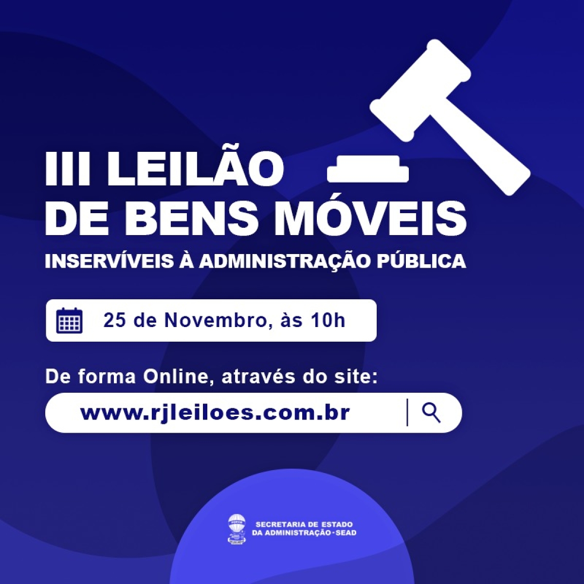 II Leilão de Bens Móveis Inservíveis à Administração Pública de 2022 - Imagem: Divulgação | Sead/SE
