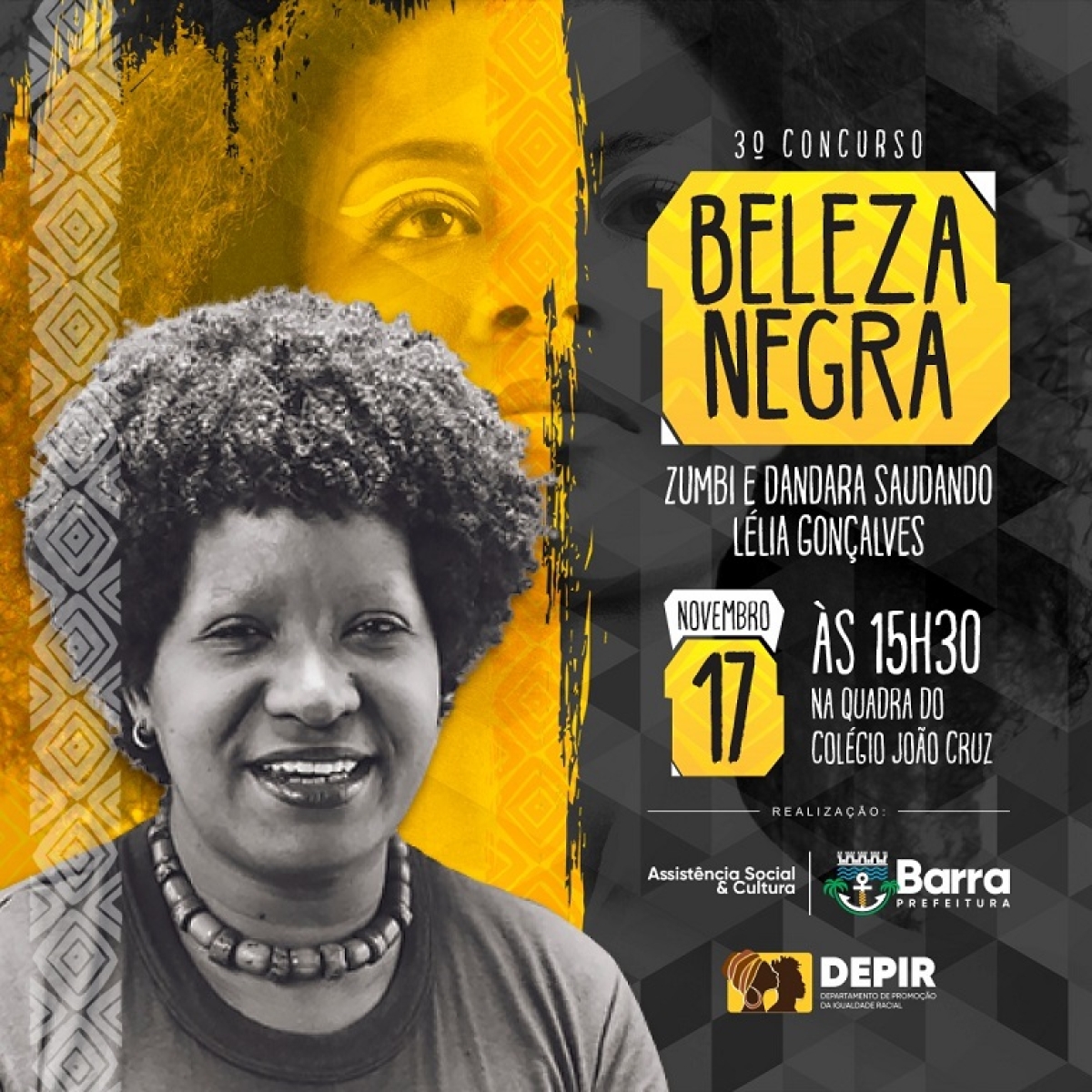 3º Concurso Beleza Negra Zumbi e Dandara - Imagem: Divulgação | Prefeitura da Barra dos Coqueiros