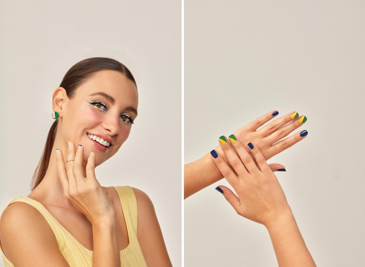 Bota a cara pra jogo: tutorial de makes e nail art para torcer com as cores do Brasil - Imagem: Divulgação | Quem Disse, Berenice?