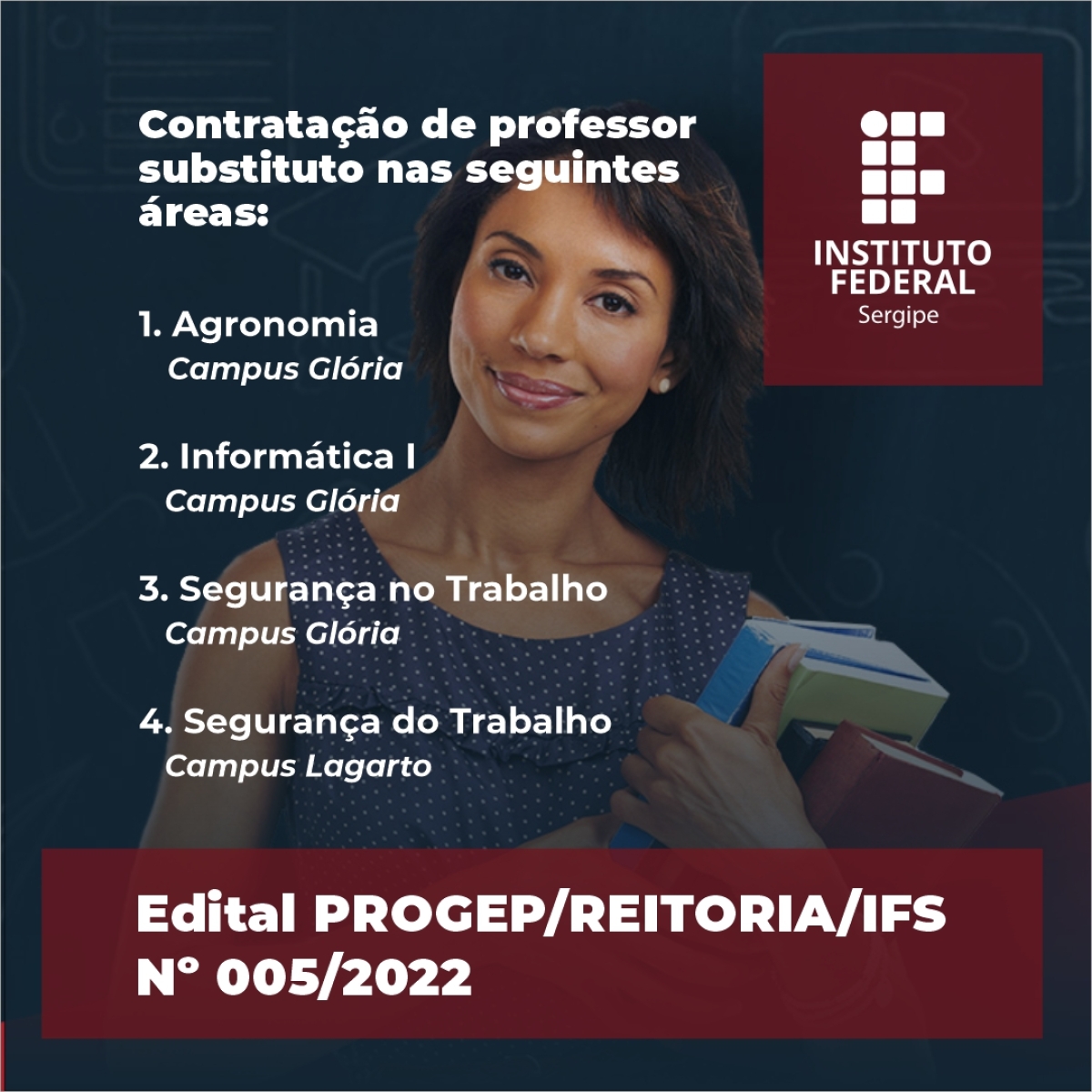 IFS lança Processo Seletivo para contratação de professores substitutos - Imagem: Divulgação | IFS