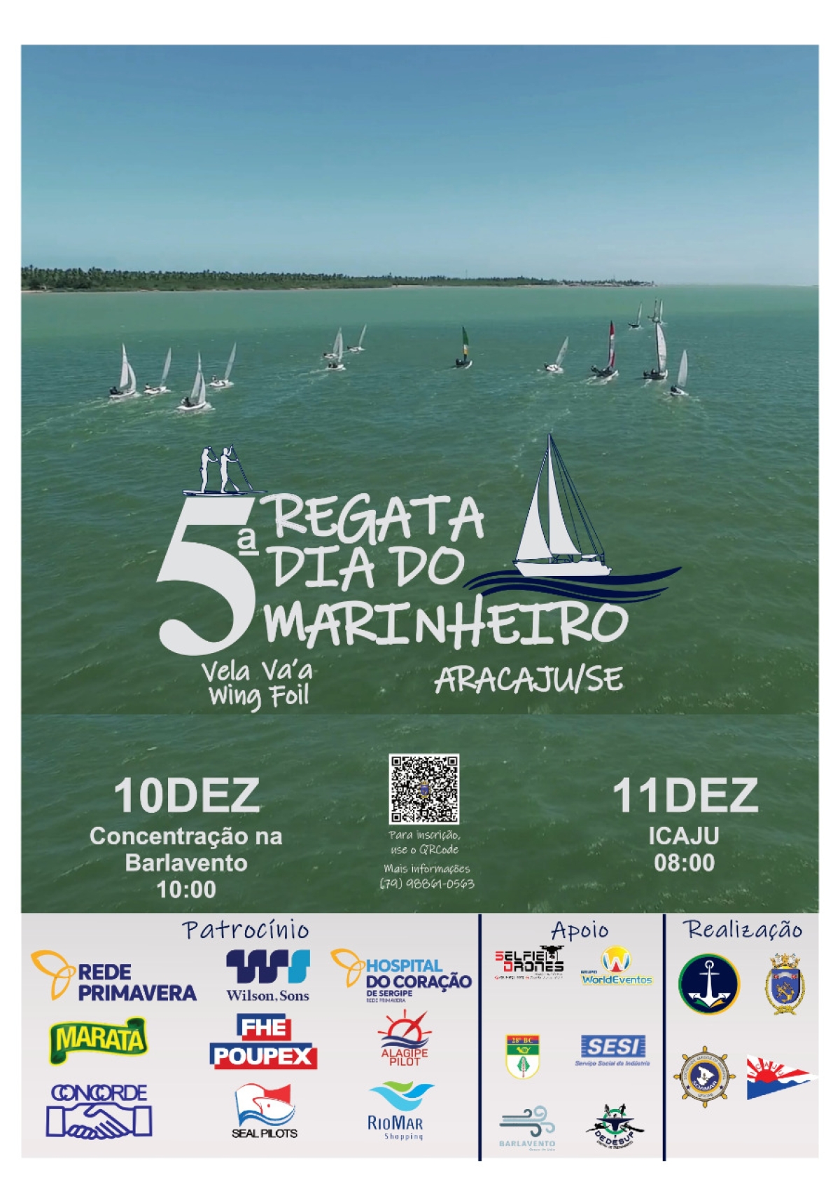 Capitania dos Portos de Sergipe realiza a 5a Regata "Dia do Marinheiro" - Imagem: Divulgação