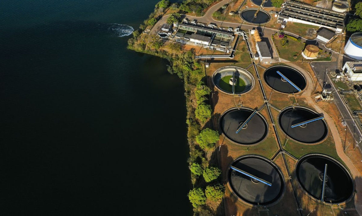 Estação de tratamento de esgoto da Caesb na Asa Norte, em Brasília - Foto: TV Brasil