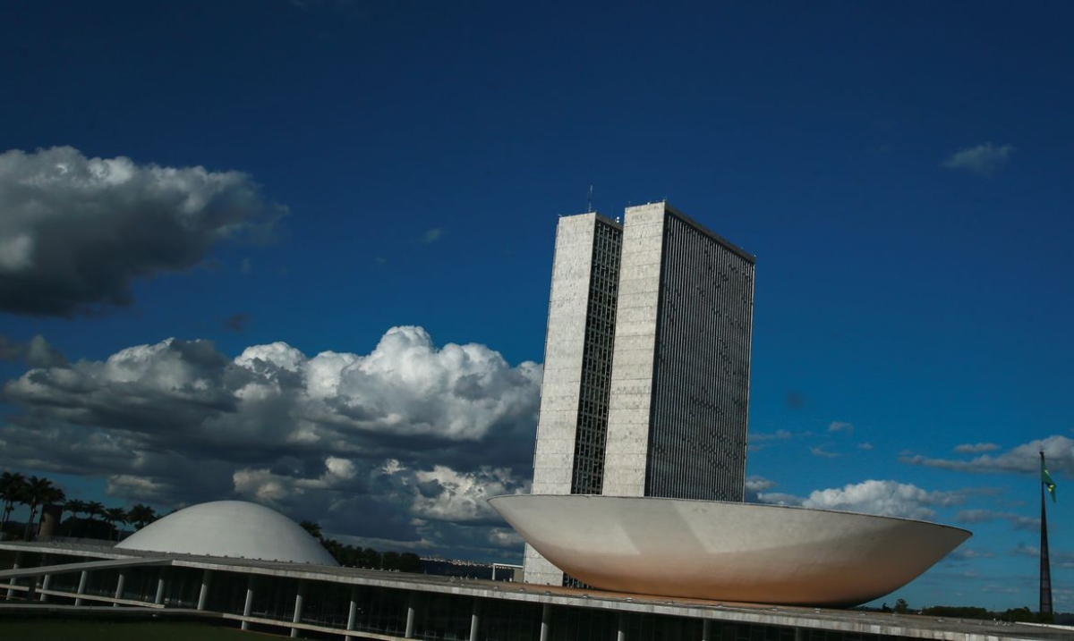 A cúpula menor, voltada para baixo, abriga o Plenário do Senado Federal. A cúpula maior, voltada para cima, abriga o Plenário da Câmara dos Deputados - Foto: Marcello Casal Jr. | Agência Brasil