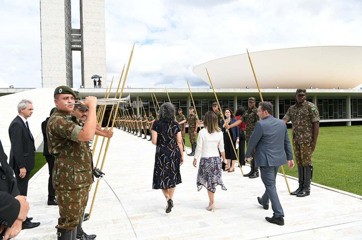 As esposas de Lula e Alckmin, Rosângela da Silva e Lu Alckmin, devem subir a rampa na frente dos maridos e não atrás, como de costume - Foto: Geraldo Magela | Agência Senado