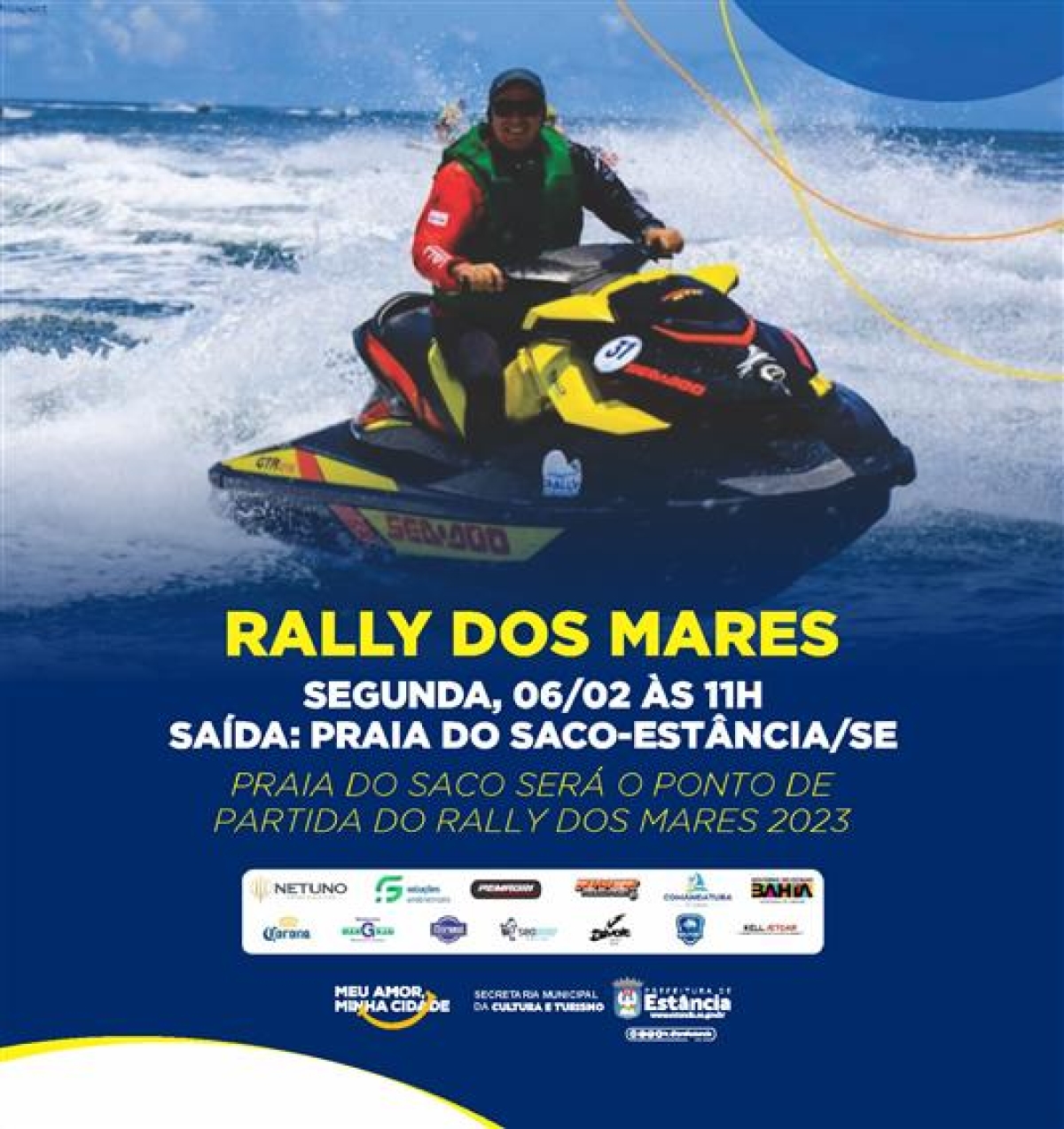 Praia do Saco será o ponto de partida do Rally dos Mares 2023 - Imagem: Divulgação