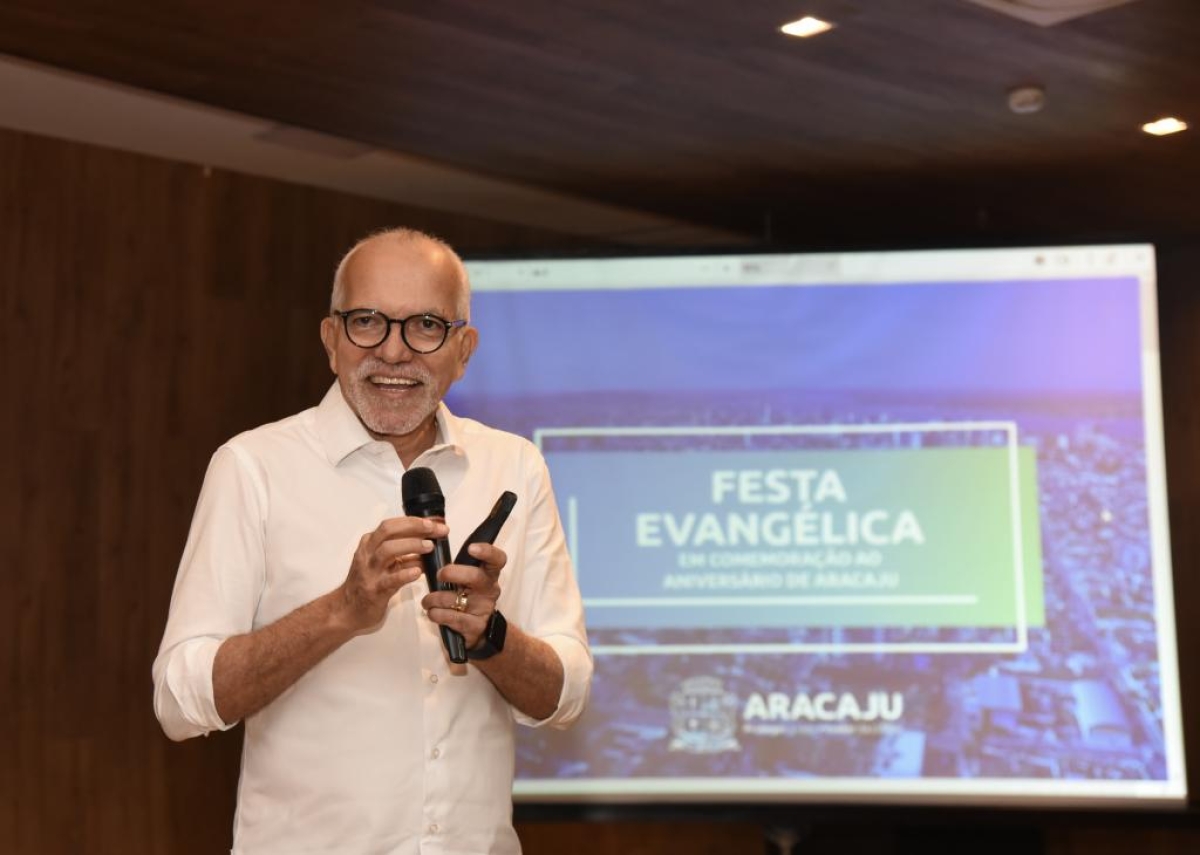 Prefeito Edvaldo anuncia atrações de ato evangélico em comemoração ao aniversário de Aracaju - Foto: Ana Lícia Menezes | Prefeitura de Aracaju