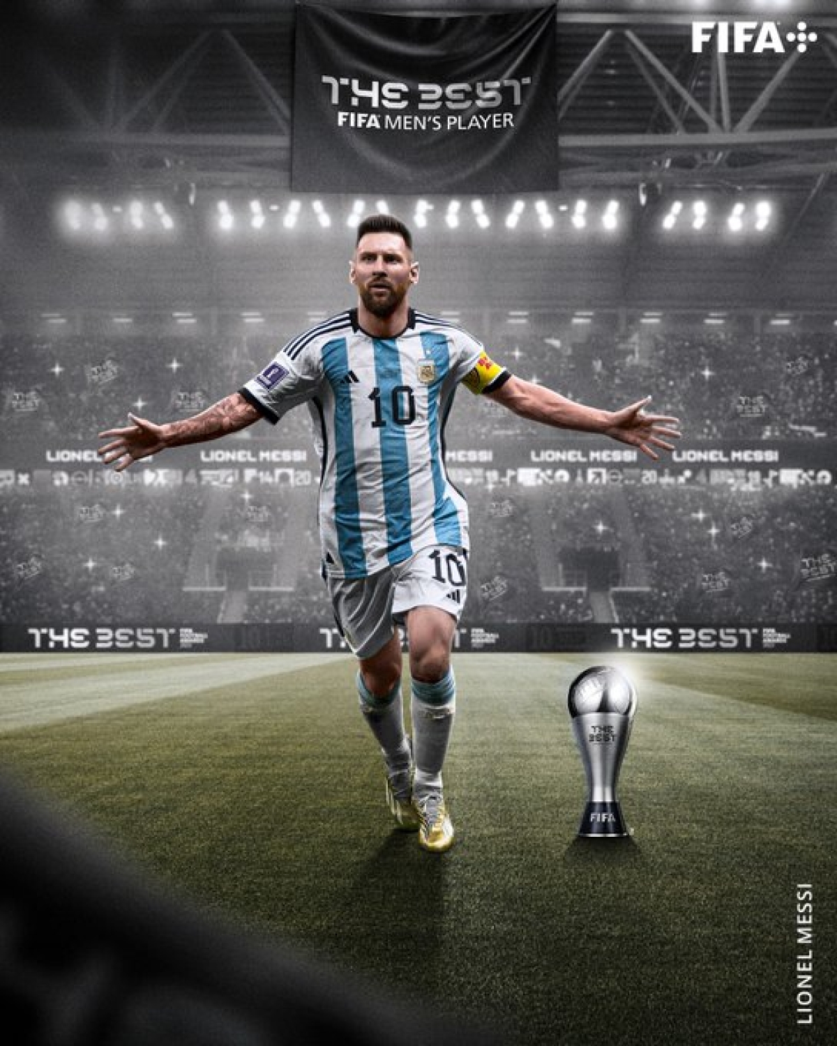 Messi é eleito o melhor jogador de futebol do mundo pela Fifa - Imagem: Reprodução | Twitter | @FIFAWorldCup