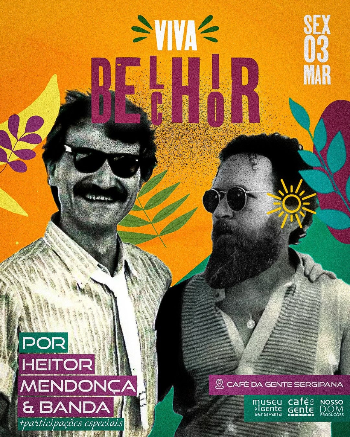 O músico Heitor Mendonça e Banda irão fazer uma homenagem ao cantor e compositor Belchior - Imagem: Divulgação