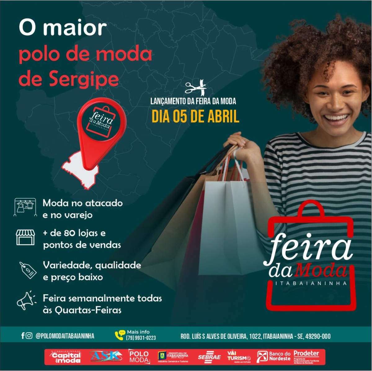 Itabaianinha se prepara para receber a mais nova feira de moda da região - Imagem: Divulgação