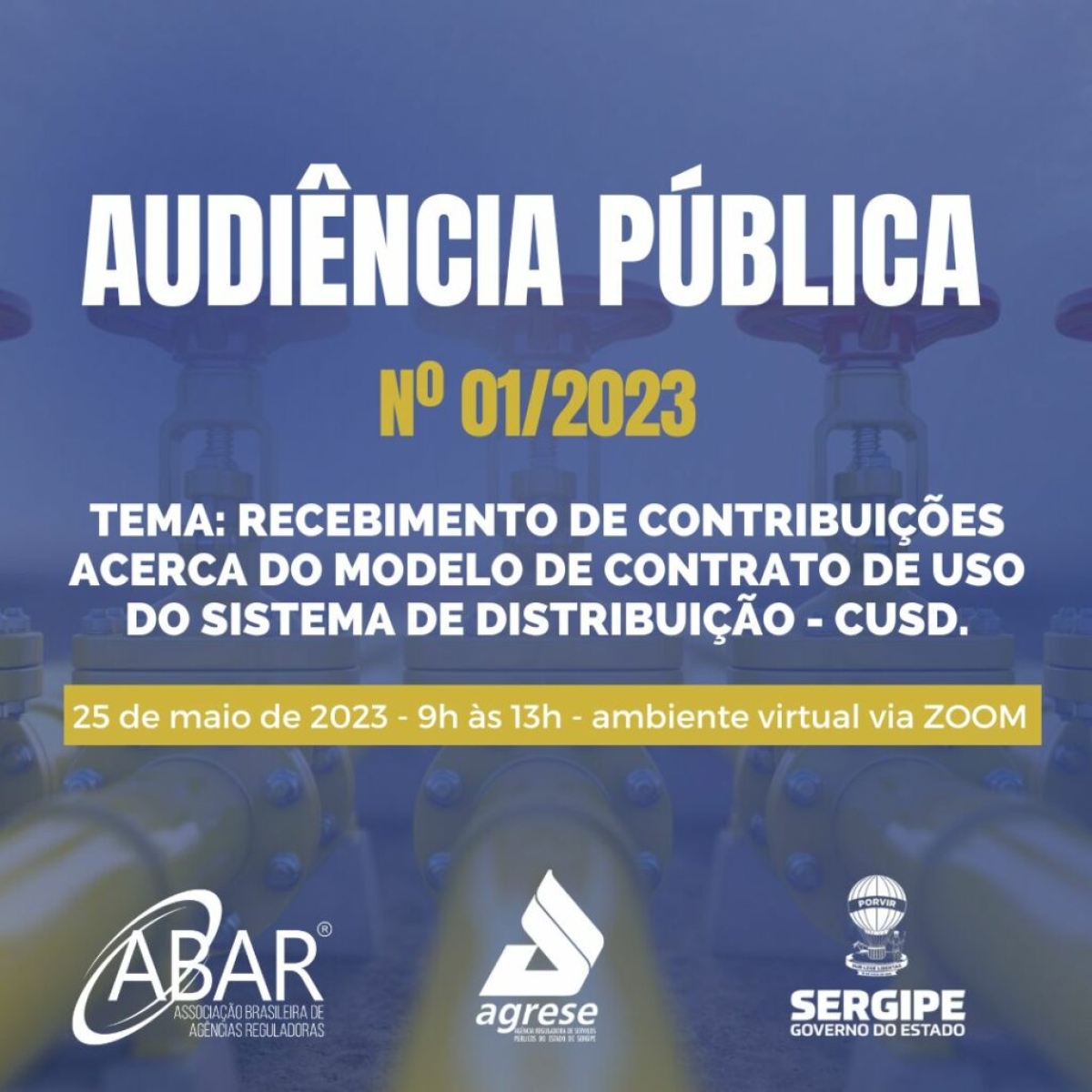 Agrese inicia inscrições para a Audiência Pública sobre Modelo de Contrato de Uso do Sistema de Distribuição de Gás Canalizado - Imagem: Agrese