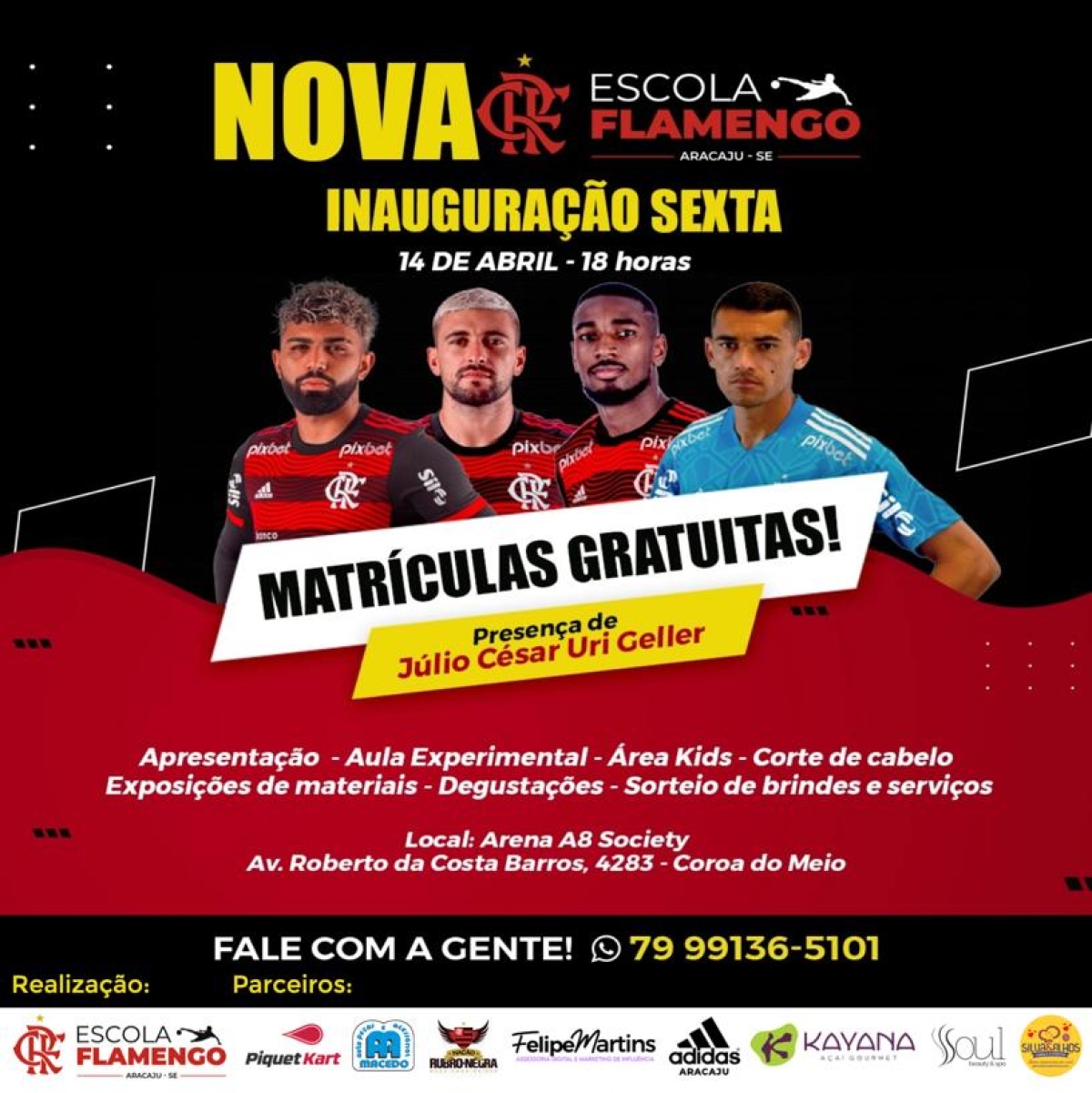 Nova Escolinha de Futebol do Flamengo será inaugurada em Aracaju - Imagem: Divulgação