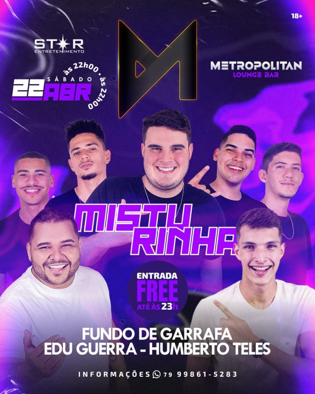 Edu Guerra, Humberto Teles e Fundo de Garrafa serão atrações do Metropolitan - Imagem: Divulgação | Metropolitan