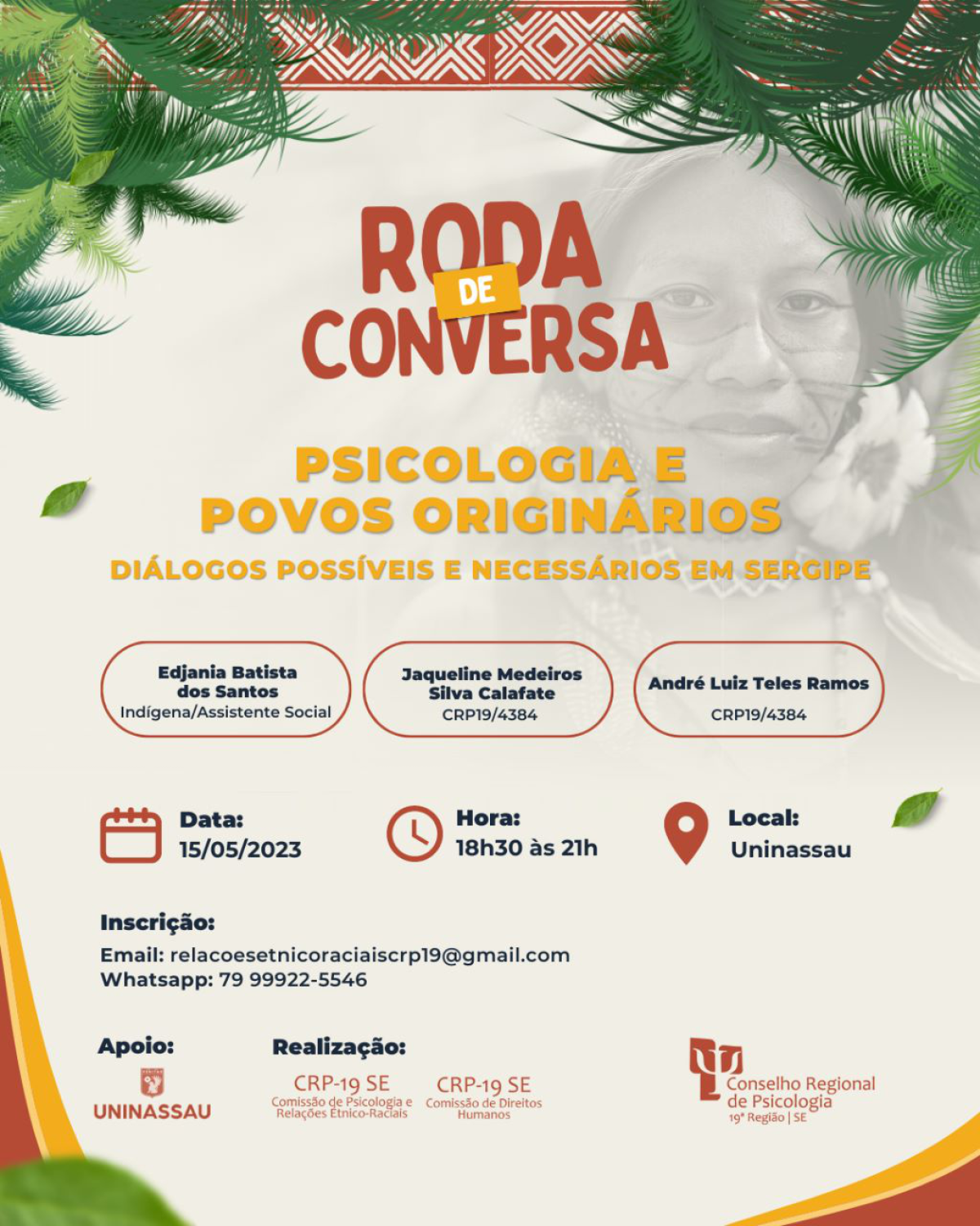 CRP19 promove roda de conversa "Psicologia e Povos Originários" - Imagem: Divulgação | CRP19