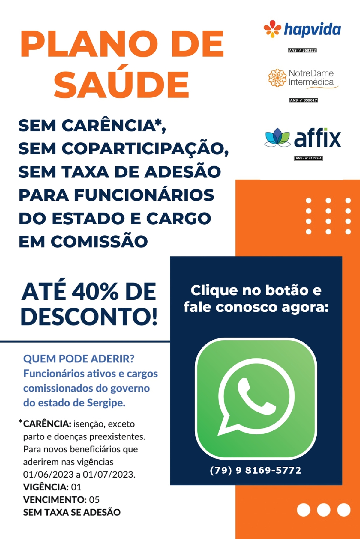 Funcionários do Governo de Sergipe podem ter planos de saúde da Hapvida com preços exclusivos com até 40% de desconto