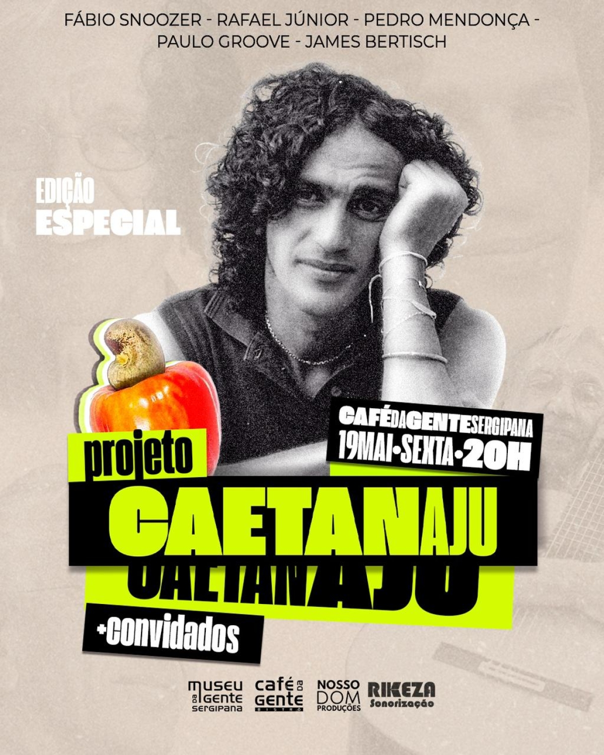 O Café da Gente Sergipana será palco da edição especial do CAETANAJU - Imagem: Divulgação