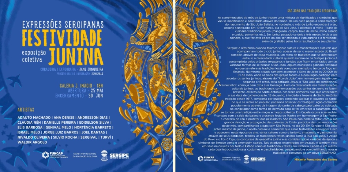 Mostra coletiva "Expressões Sergipanas: Festividade Junina" reúne obras e elementos da cultura junina sergipana - Imagem: Divulgação | Funcap/SE