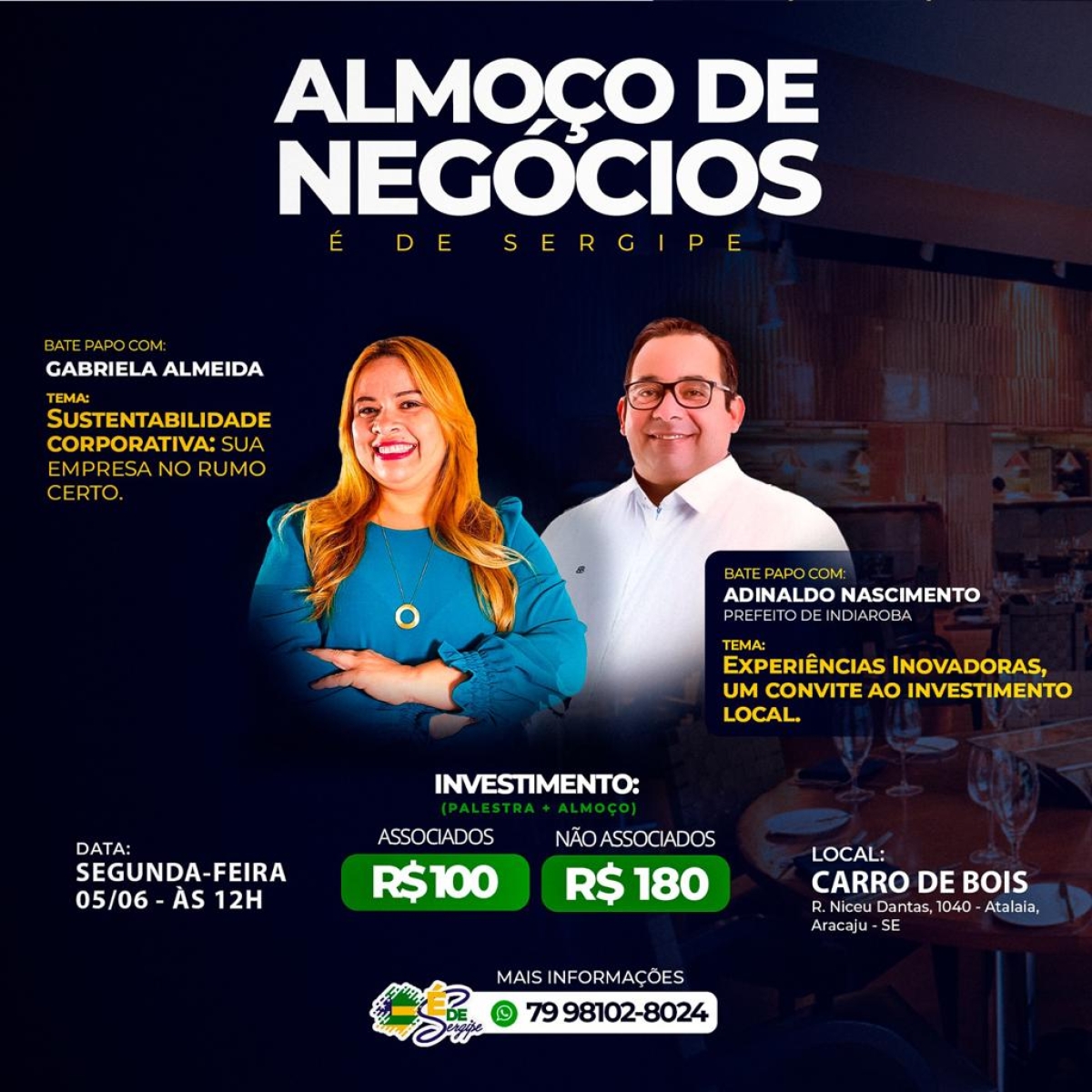 Almoço de Negócios "�? de Sergipe" - Imagem: Divulgação