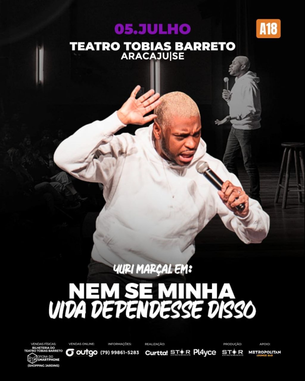 Humorista Yuri Marçal se apresenta em Aracaju - Imagem: Divulgação