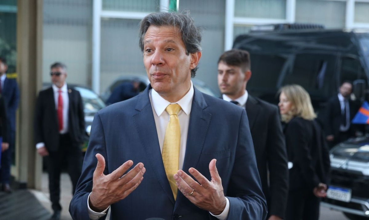Brasília (DF), 06/06/2023 -  O ministro da Fazenda, Fernando Haddad, fala a imprensa após encontro com a Rainha Máxima, dos Países Baixos - Foto: Valter Campanato | Agência Brasil