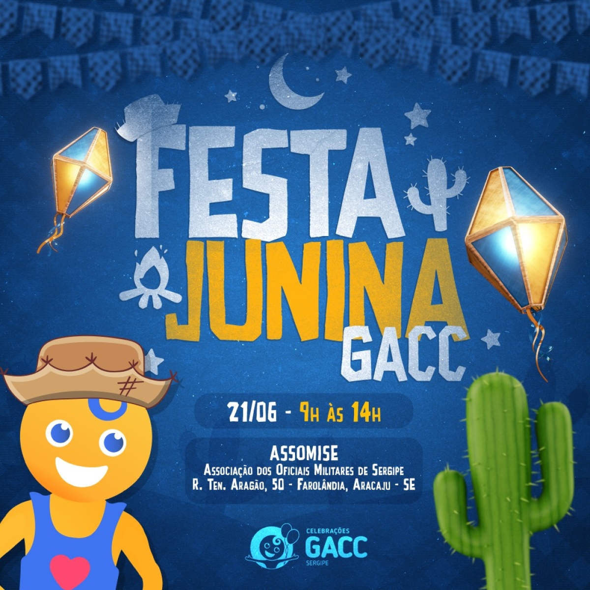 GACC/SE realiza festa junina para mais de 100 crianças acolhidas - Imagem: Divulgação | GACC/SE