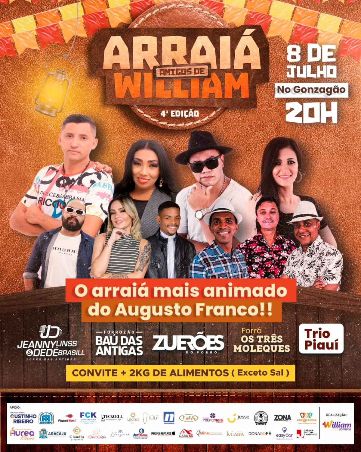 4ª edição do Arraiá Amigos de William - Imagem: Divulgação