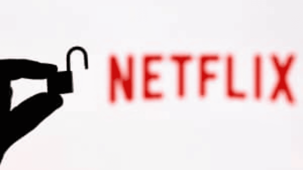 Imagem de uma mão com cadeado aberto e logo da Netflix - Imagem: Olhar Digital