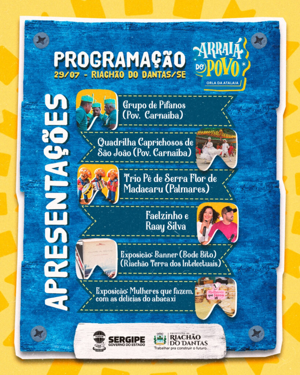 Programação do II Festival de Inverno de Riachão do Dantas na Vila do Forró - Imagem: Divulgação