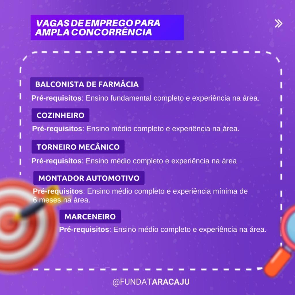 Fundat anuncia vagas - Arte: Ascom Fundat Fundat anuncia vagas - Arte: Ascom Fundat