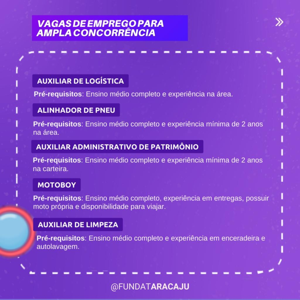 Fundat anuncia vagas - Arte: Ascom Fundat Fundat anuncia vagas - Arte: Ascom Fundat