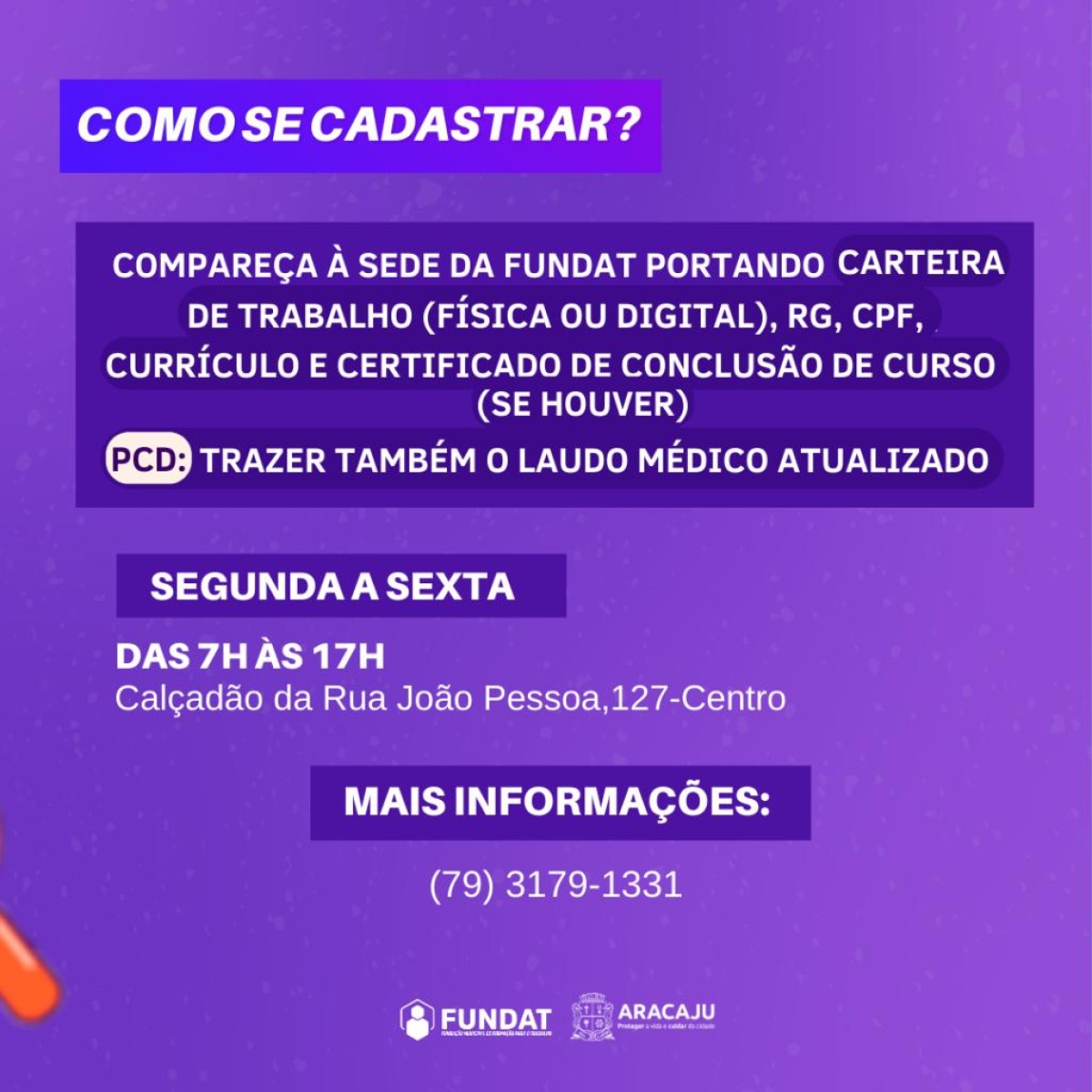 Fundat anuncia vagas - Arte: Ascom Fundat Fundat anuncia vagas - Arte: Ascom Fundat