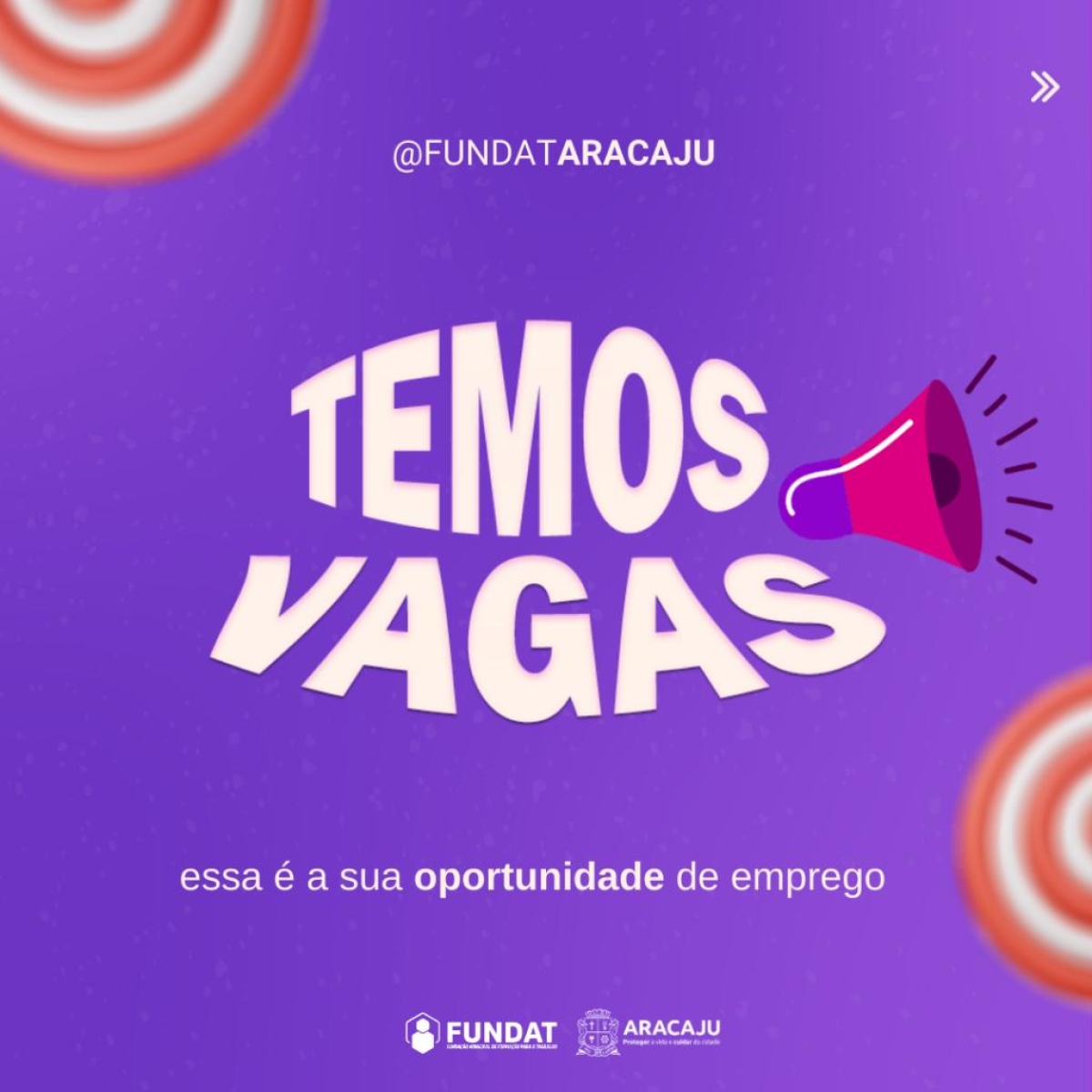 Fundat anuncia vagas - Arte: Ascom Fundat Fundat anuncia vagas - Arte: Ascom Fundat