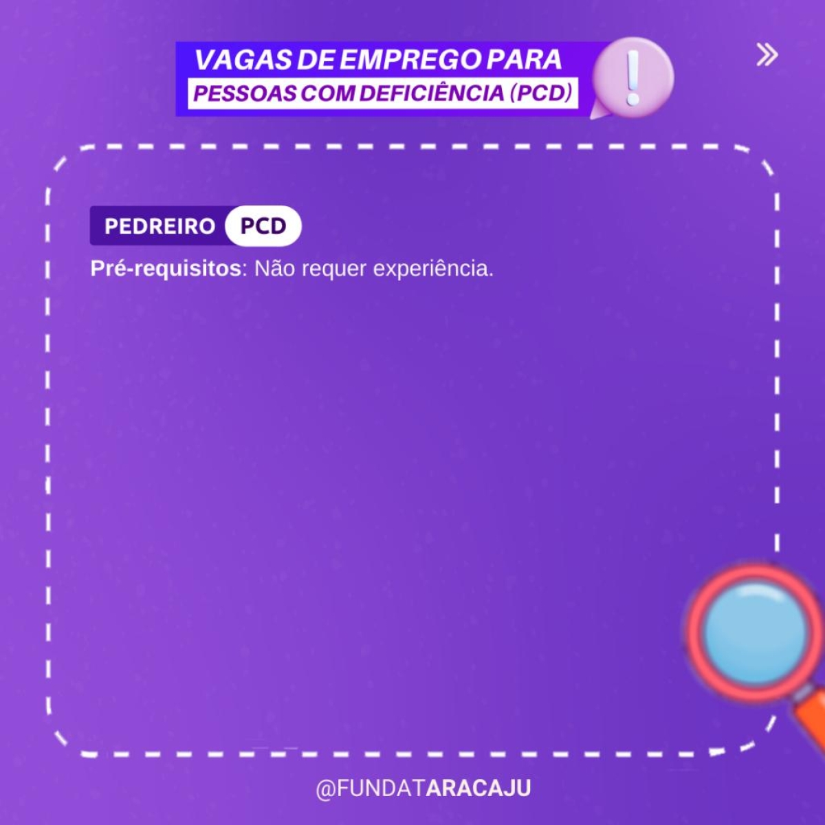 Fundat anuncia vagas - Arte: Ascom Fundat Fundat anuncia vagas - Arte: Ascom Fundat